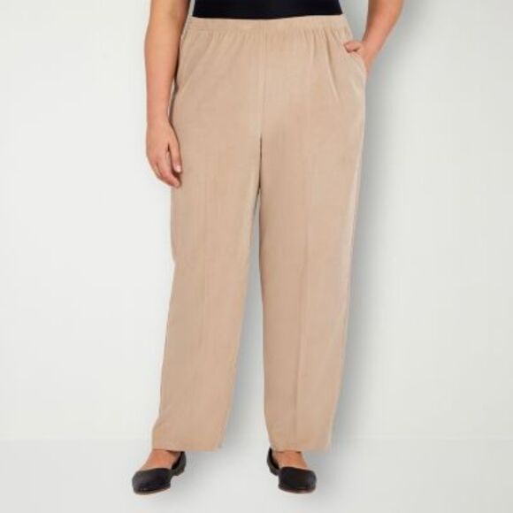 Alfred Dunner Classic St. Moritz Corduroy Pants - Fawn - 10 Proportioned Short - Picture 1 of 2